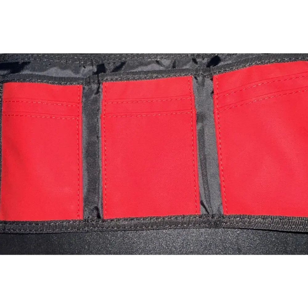 Eddie Bauer Red Trifold Wallet Hook & Loop Billfold NWT